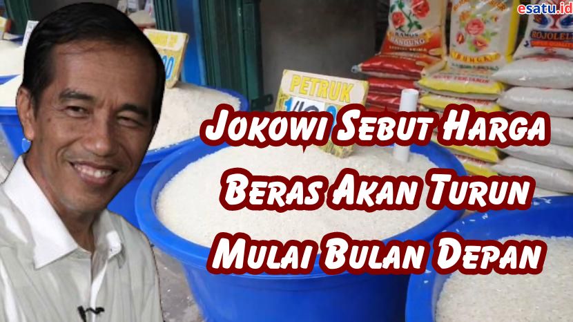 KABAR BAIK Jokowi Sebut Harga Beras Akan Turun Mulai Bulan Depan